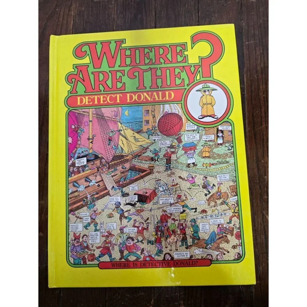 Vintage 90s Where are They? Detective Donald Search and Find Book